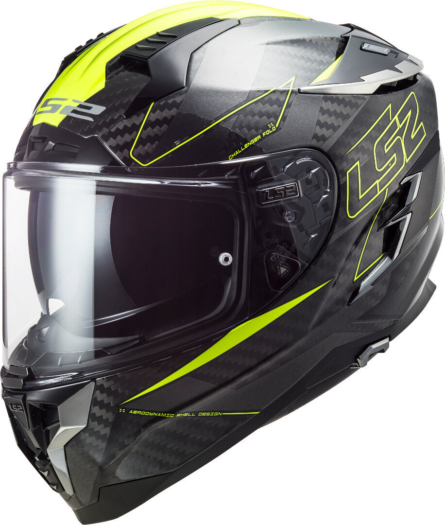 LS2 FF327 Challenger Fold Carbon Helm, gelb, Gre L, gelb, Gre L