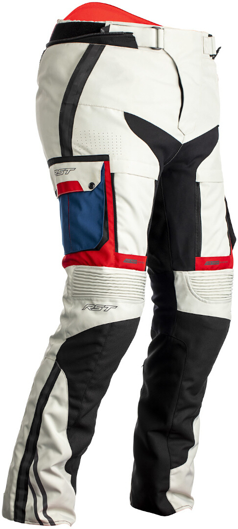 RST Pro Series Adventure-X Damen Motorrad Textilhose, weiss-rot-blau, Gre 46, weiss-rot-blau, Gre 46