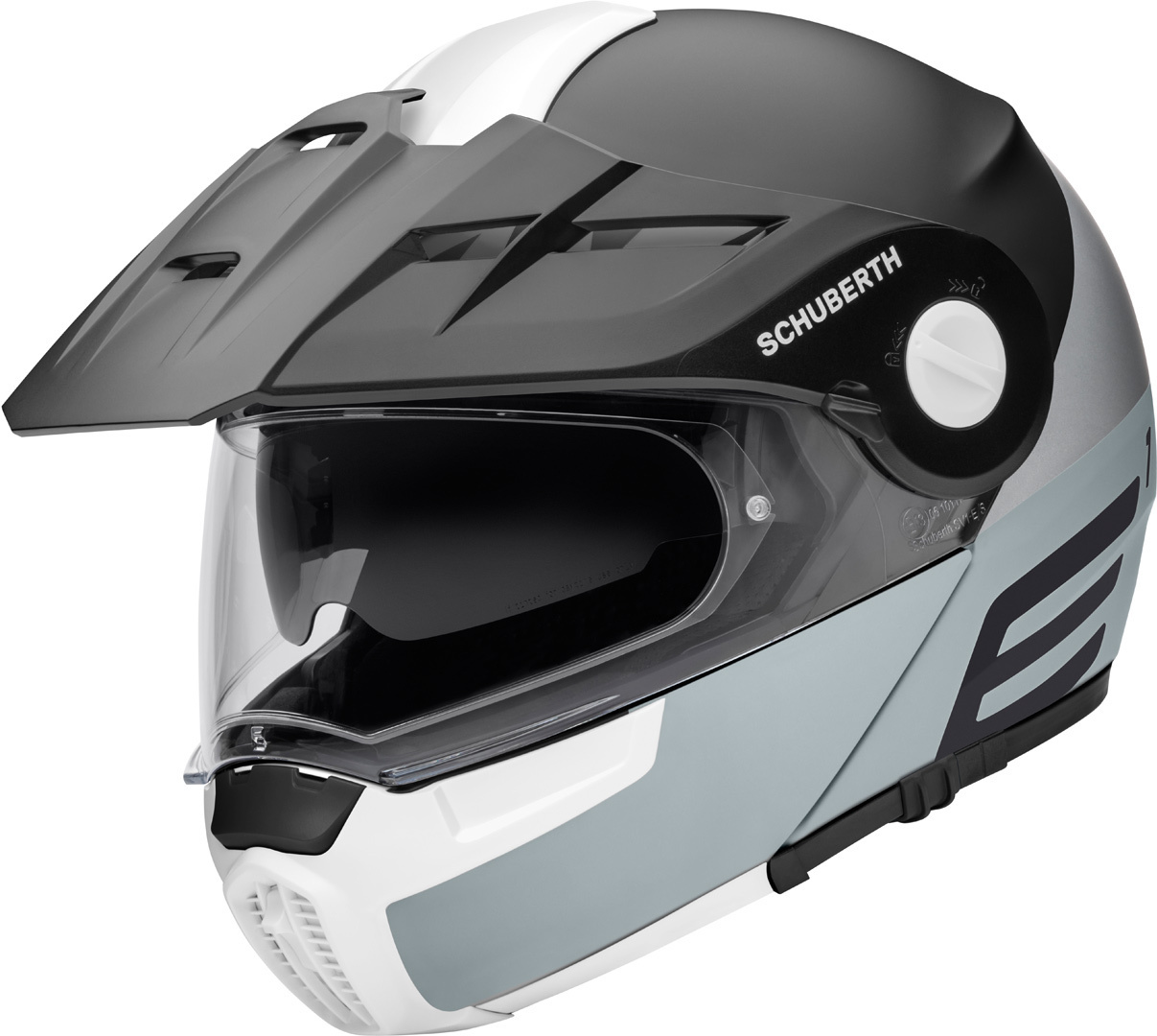 Schuberth E1 Cut Klapphelm, schwarz-grau, Gre M, schwarz-grau, Gre M