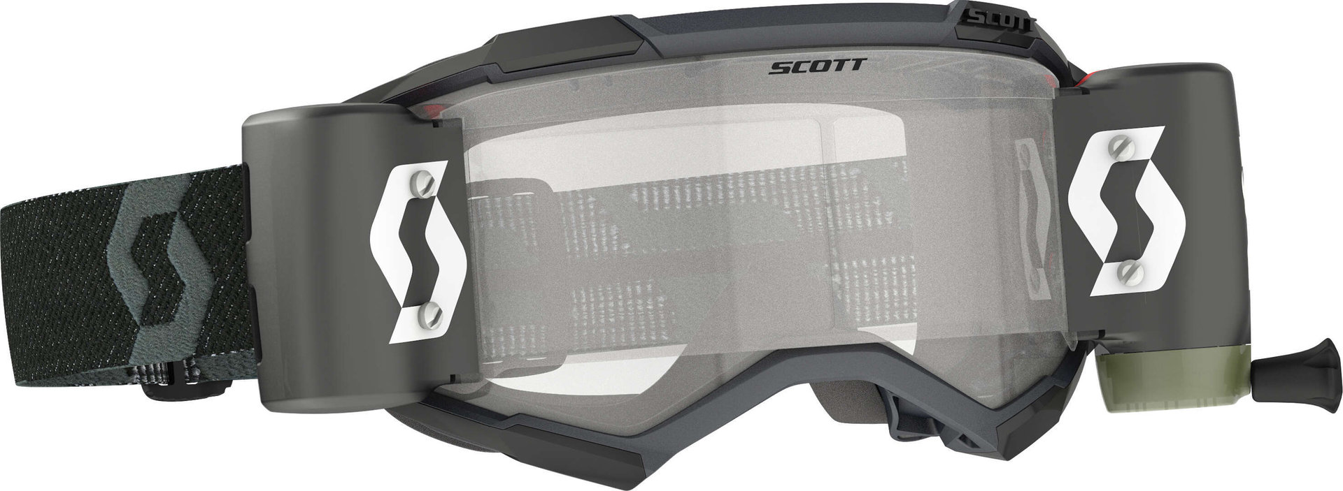 Scott Fury WFS schwraze Motocross Brille, schwarz, schwarz