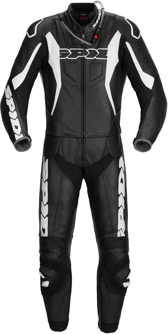 Spidi Sport Warrior Touring 2-Teiler Motorrad Lederkombi, schwarz-weiss, Gre 56, schwarz-weiss, Gre 56